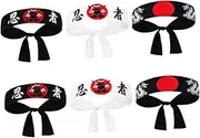 [COSMEVIVI] Japanese Hachimaki Headband Set Ninja Karate Chef Accessory Pcs Soft Material