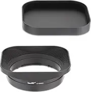 Haoge LH-S245G Metal Bayonet Square Lens Hood for Sony FE 40mm F2.5 G FE 50mm F2.5 G FE 24mm F2.8 G Lens Shade with Cap on Sony A7C A7R4