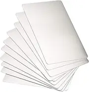 uxcell Blank Metal Card 100x60x0.4mm Brushed 201 Stainless Steel Plate for DIY Laser Printing Engraving Silver Tone 10 Pcs