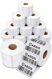 Aegis Adhesives - 2 ¼” X ¾” Direct Thermal Labels for Barcodes, Address, Perf...