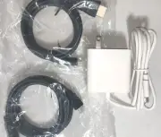 27w Raspberry Pi 5 Power Adapter + 2 Micro HDMI Cables High Speed 4k Power Plug