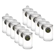 12x Lemon & Lime 150ml/11x6cm Glass Multipurpose Food Storage Container Clear