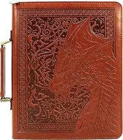 CASEMATIX Book Cover Sleeve for 11" TTRPG Rulebooks - Protective Large Book Cover for TRPG Books up to 11" x 8.5" x 1" with Built-in Bookmark and Pen Loops Compatible with DND Books & More