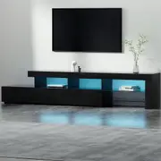 Artiss TV Cabinet Entertainment Unit'stand RGB LED Gloss Furniture 215cm