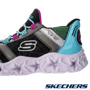 SKECHERS GALAXY LIGHTS 童鞋 大童 慢跑 燈鞋 瞬穿舒適科技 黑水藍303701LBKMT