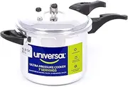Universal 6.3 Quart / 6 Liter Anti-Rust Ultra Pressure Cooker, Aluminum Pressure Cooker for 7 Servings, Pressure Cooker for Canning, Even Heat Distribution, Diameter 9.4 inches, Height 9.6 inches
