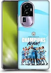 Head Case Designs Officially Licensed Manchester City Man City FC Team Huddle Poster 2021/22 Premier League Champions Soft Gel Case Compatible with Oppo Reno10 Pro+