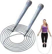 Adjustable Jump Rope - Adjustable Fitness Skipping Cable Exercise Cord - Ergonomic Handle, Rapid Speed Jumping Cable for Home Gym Park, Women Men