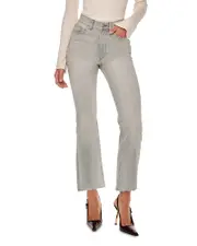 DL1961 Bridget Bootcut High Rise Instasculpt Crop Jeans in Light Smoke
