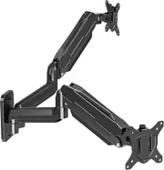 Dual Monitor Wall Mount for 13 to 32 Inch Computer Screens, Gas Sprin