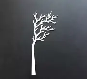Tree die cut embellishments 6 Pcs Choose color 5" x 2"