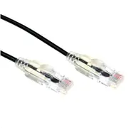 Dynamix PLSK-C6-2 Cat6A RJ45 Patch Lead - 2m - Black UTP - 10G - 30AWG - Ultra-Slim - Gold Plated - PoE 802.3af [PLSK-C6-2]