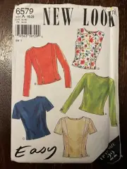 New Look 6579 UNCUT Sewing Pattern, Misses' Shirts, Size 10-22