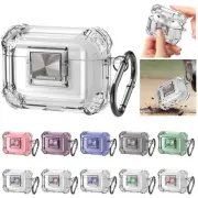 For Airpods Pro 2nd/Pro/3rd /2nd Gen Lock Clip Clear Case Shockpoof w/ KeyChain