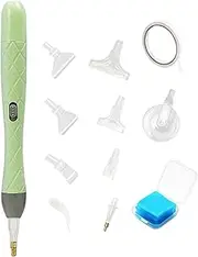 Apujent Nail Design Tools,USB Ergonomic Dotting Tools | Craft Accessories With 9 Replacement Heads for Beginners Hobby Children Adults Creative Projects Home
