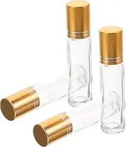 Happyyami 4Pcs Glass Roller Dispenser for Essential Oils Aromatherapy Container with Leakproof Design Easy to Refill for DIY Perfume and Liquid Products