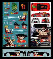 Z Anime Waterslide Decals 1/64 Scale CUSTOM Hot Hw # 103