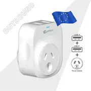Sansai STV-3010 Outbound USB-A & C Travel Adaptor-EU & Bali NZ-AU to Europe Plug
