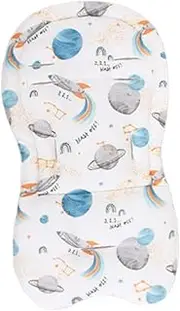Infants Car Seats Insert High Chair Cushion Comfortable Cute Pattern Stroller Seat Liners Head Body Support for Infants Newborn, Planets