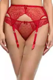 DITA VON TEESE D46021 Fiamma Suspender SZ M S L XL ROSE RED