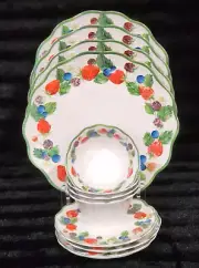 12 Primrose Vtg Strawberry Blueberry Melamine Dinner & Salad Plates Tidbit Bowls