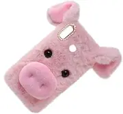 Plush Phone Shell Case Blow Battery Travel Fans Little Mini Flip Handheld Fanny Operated Portable Ducks Lanyard Snack Small Dog Brands Holder Pink