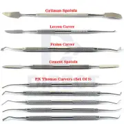 9Pcs Dental Amalgam Carvers PK Thomas Cement Spatula Wax Modelling Restorative