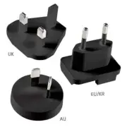 NEW 3 PK Slide Plug Attachment EU UK AU Travel Adapter APD2-UK, APD2-AU, APD2-EU