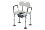 Altus Shower Chair With Commode Height Adjustable Aluminium Frame