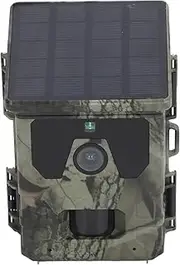 Solar Trail Camera 4K 50 MP, IP65 Waterproof Solar Trail Camera with NightVision Loop Recording, Motion Activated Tracking Game Camera, Cameras for Outdoor Monitoring