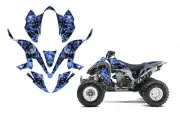 Kawasaki KFX450R graphic kit Free Custom Service #9500-Blue Zombie Skull