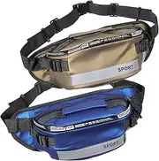[ANDRESLAD] Men's Running Belt Pack Fanny Packs for Men Organization Water Resistant Waist Bag
