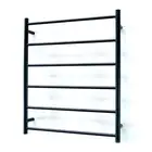 RADIANT Matt Black NON-Heated Towel Rail ROUND Bar 700 x 830mm