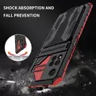 Shockproof Card Slot Holder Case Cover For Xiaomi Mi 11T Redmi 10 Note 10 11 Pro