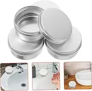 Hoement Refillable Aluminum Boxes for Soap Paste Cosmetic Jar Tea Tins Easy Opening Closing Compact Size for Pantry Storage