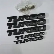 black Matte TURBO Metal Grille Emblem + 2x Big Sticker + 2x Small Decal Badge GT (for: Renault)