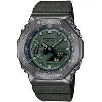 在飛比找蝦皮商城優惠-【CASIO】卡西歐 G-SHOCK 金屬時尚八角髮絲紋雙顯