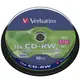 VERBATIM 威寶 空白光碟片 SERL CD-RW 4X-12X 700MB 10P布丁桶