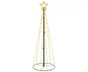 vidaXL Christmas Cone Tree Warm White 108 LEDs 70x180 cm