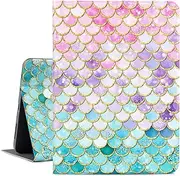 Lokigo for iPad Air 11 Inch Case M2 2024, Pink Mermaid iPad Air 5th 4th Generation Case 2022 2020, Multi-Angle Viewing 10.9 inch iPad Cover for Girls Kids, Pink