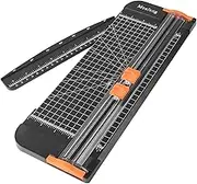 Meafeng A4 Paper Cutter 12 Inch Craft Paper Trimmer Scrapbooking with Automatic Security Safeguard and Side Ruler for Photo Cutter, Handcraft Project, Label, Greeting Card (Black)