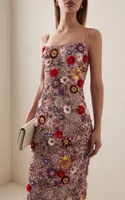 [Rachel Gilbert] Francesca Embroidered Tulle Gown