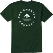 Size Small Emerica Logo Lockup T-Shirt - Forrest Green