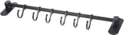 Kitchen Tool Hook Hanging Mounted Aluminum Alloy Kitchenware Hook Hanger Space Saving Self Adhesive Design for Pots Pans Utensils for Home Office Use