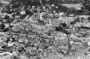 St James's Church the railway and the town Teignmouth 1930 England OLD PHOTO