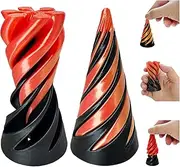 Spiral Cone Fidget Toy, 3D Printed Spiral Cone Toy, impossible cone toys, Pass Through Pyramid Fidget Toy, Mini Vortex Thread Illusion, Spiral decompression push toys (Cone)