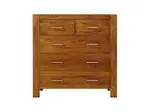 Clovelly Tallboy (5 drawer) - Driftwood Earth