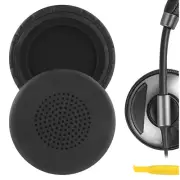 Geekria Protein Leather Ear Pads for Plantronics C510 Headphones (Black)