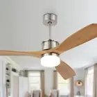 Bella Depot Ceiling Fan 52-in Nickel Color-changing Indoor Ceiling Fan Remote