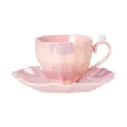 Francfranc Opal Shell Pearl Cup & Saucer Pink 200ml 1101090004110 Brand New